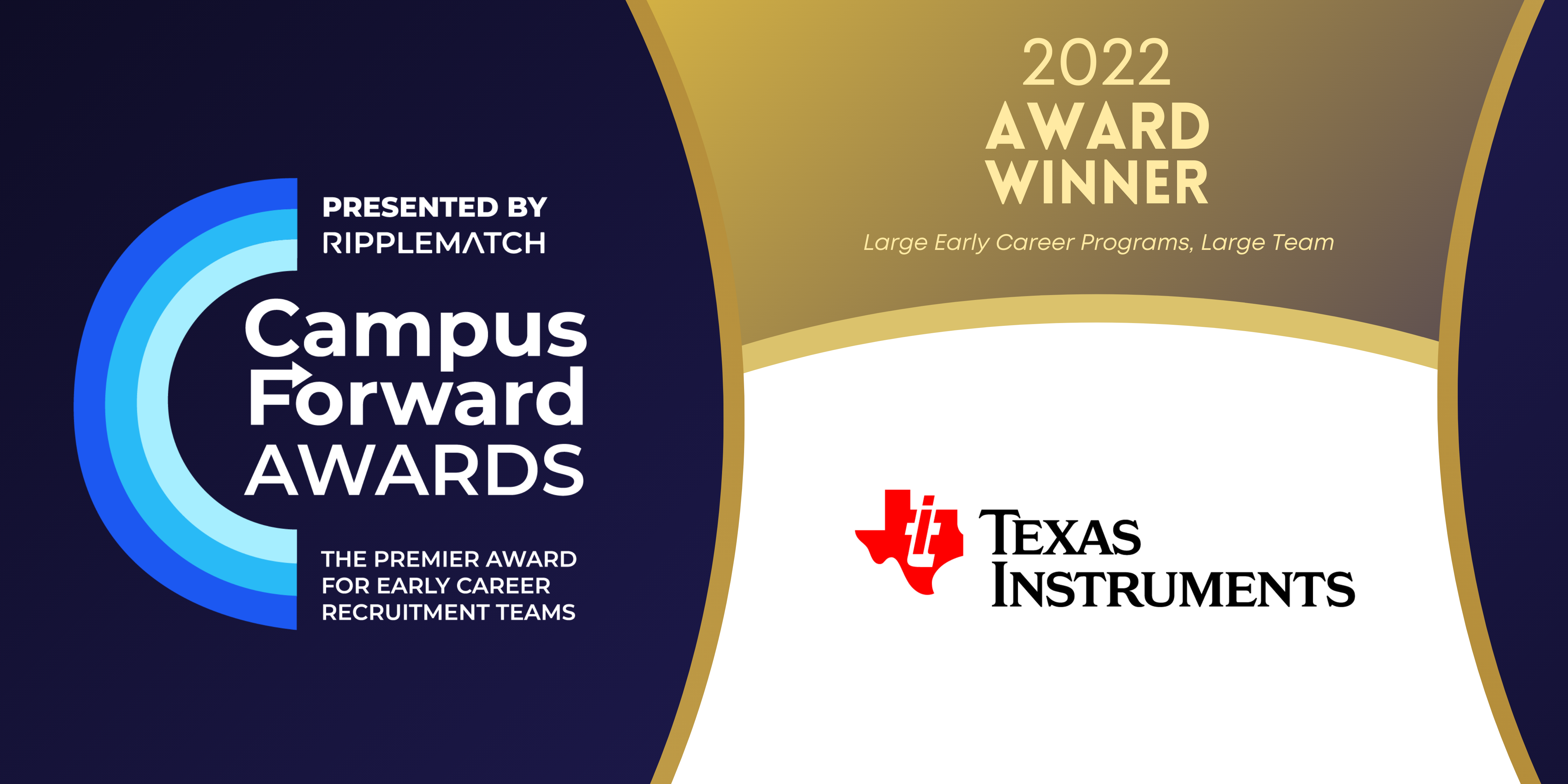 Texas Instruments is a Campus Forward Award Winner 2022